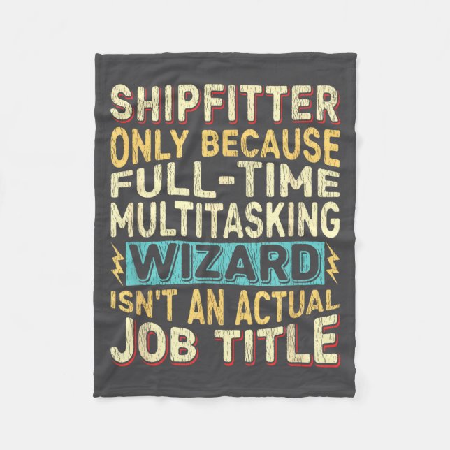 Cobertor De Velo Wizard Job Title Quote - Funny Shipfitter  (Frente)