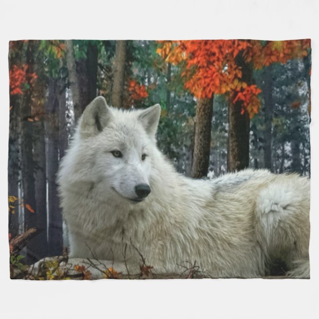 COBERTOR DE VELO WOLF BRANCO (Frente (Horizontal))