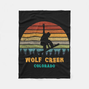 Cobertor De Velo Wolf Creek Colorado Vintage Sunset Snowboard Sn