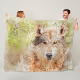 Cobertor De Velo Wolf Fleece Blanket