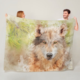 Cobertor De Velo Wolf Fleece Blanket