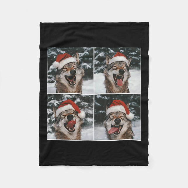 Cobertor De Velo Wolf Winter Fotografia Wolf Conservation Christma (Frente)