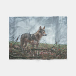 Cobertor De Velo Wolfdog Fleece Blanket