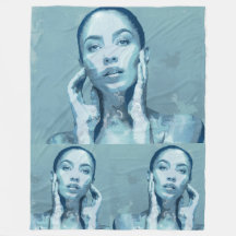 "Woman in Blue" Premium Canvas