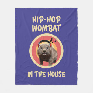 Cobertor De Velo Wombat de Hip-hop Engraçado em Casa