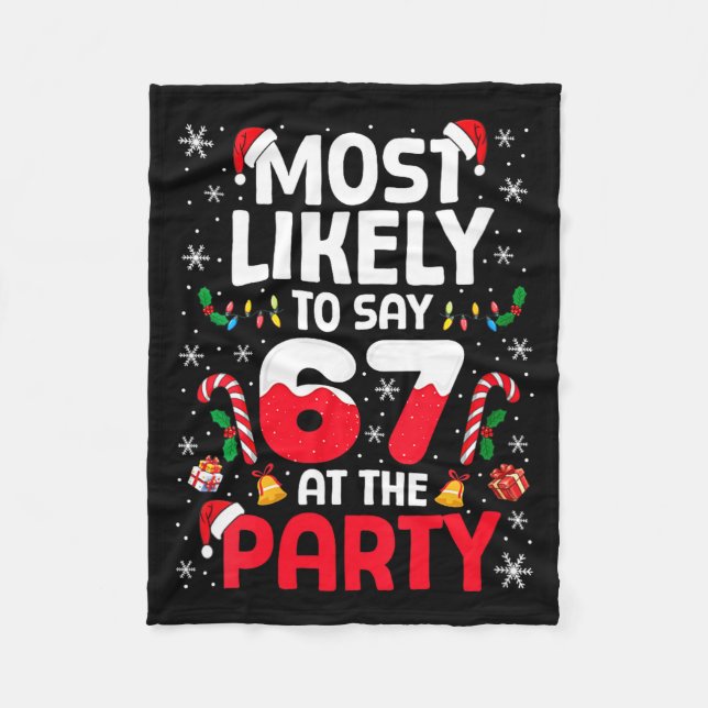 Cobertor De Velo Womens 67 Funny Christmas Meme Most Likely To Say  (Frente)