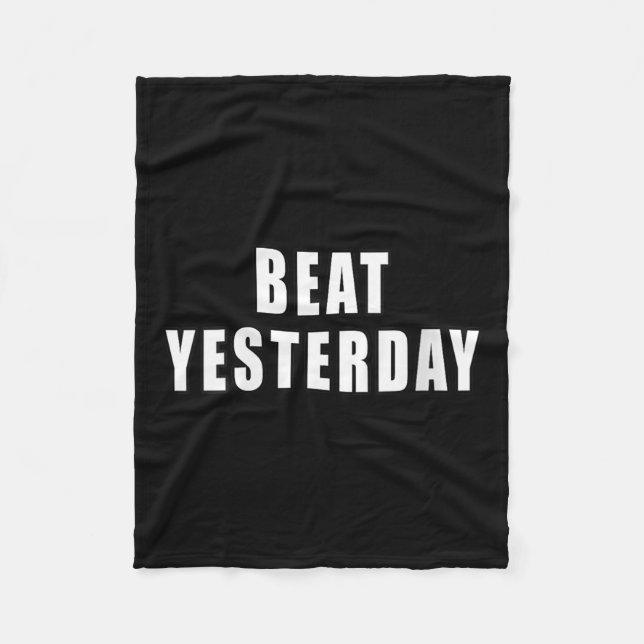 Cobertor De Velo Womens Beat Yesterday Motivational Quotes V-neck  (Frente)