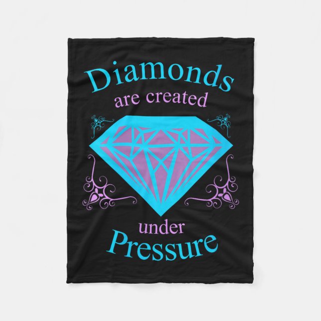 Cobertor De Velo Womens Diamonds Are D Under Pressure - Motivationa (Frente)