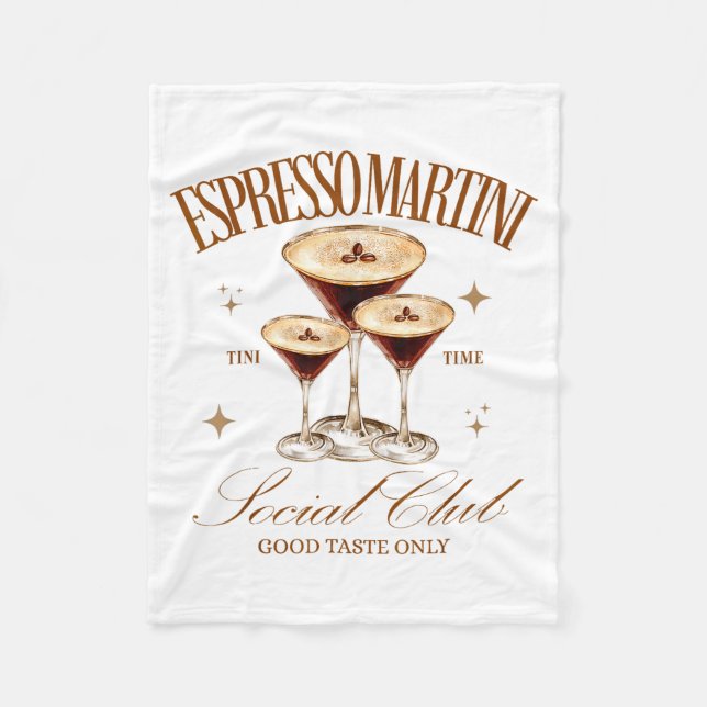 Cobertor De Velo Womens Espresso Martini Social Club Drinking Tail  (Frente)