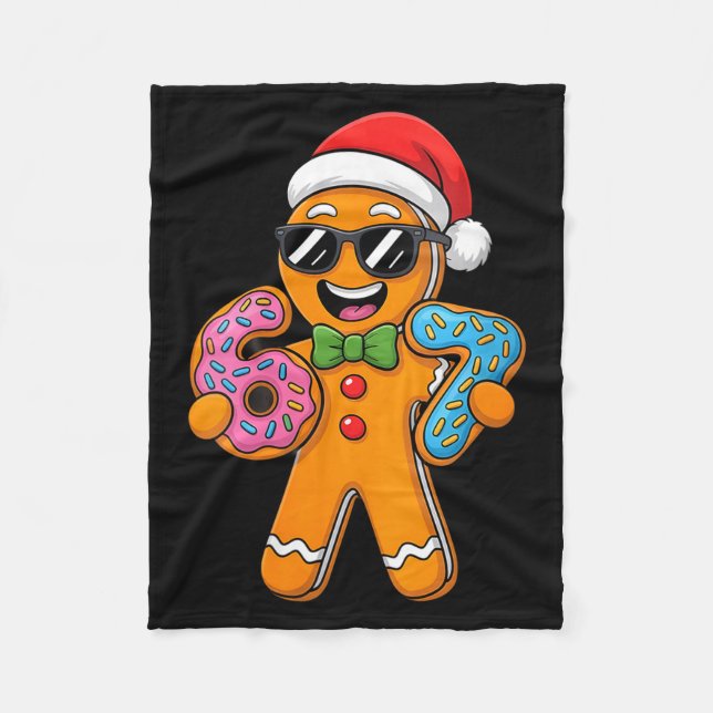 Cobertor De Velo Womens Funny Gingerbread Six Seven 67 Ice Cream Ch (Frente)