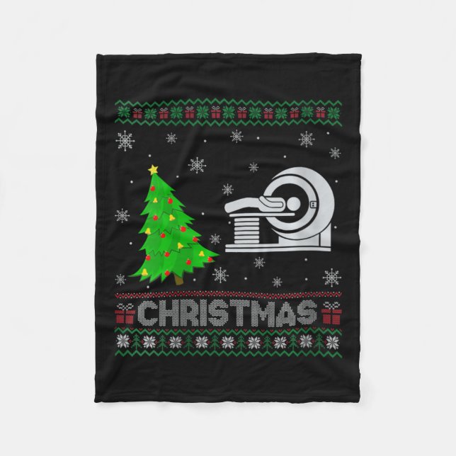 Cobertor De Velo Womens Mri Tech Xmas Tree Lighting Ugly Christmas (Frente)