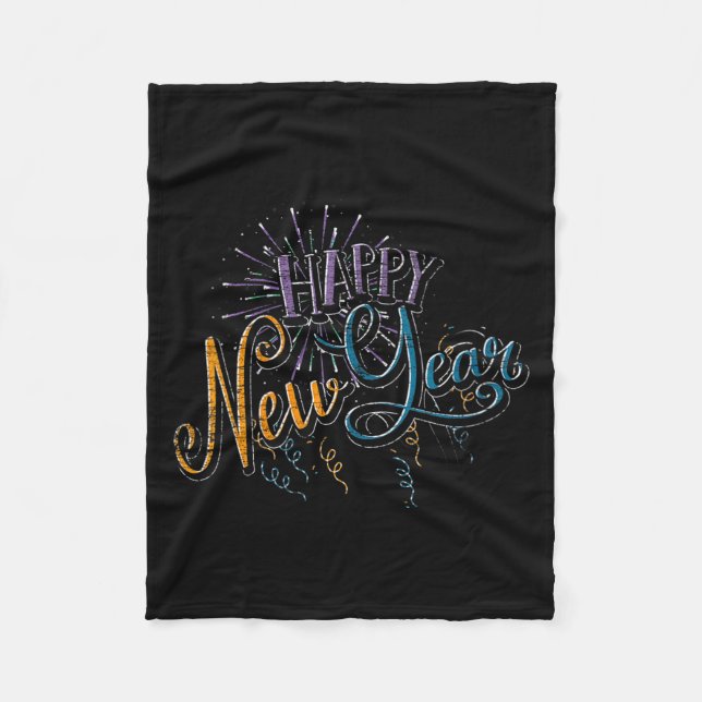Cobertor De Velo Womens New Years Eve Celebration Confetti Firework (Frente)