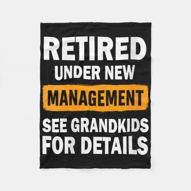 Cobertor De Velo Womens Retired Under New Management See Grandkids  (Frente)