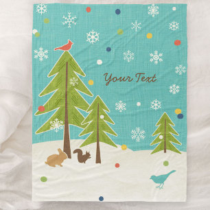 Cobertor De Velo Wonderland Woodland Scense personalizado