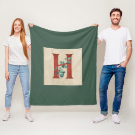 Cobertor De Velo Wood Russo e Eucalyptus - Letra H