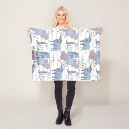 Cobertor De Velo Woodland Art Baby Blanket