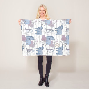 Cobertor De Velo Woodland Art Baby Blanket