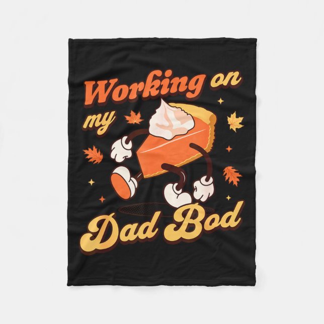 Cobertor De Velo Working On My Dad Bod - Thanksgiving Pregnancy Ann (Frente)