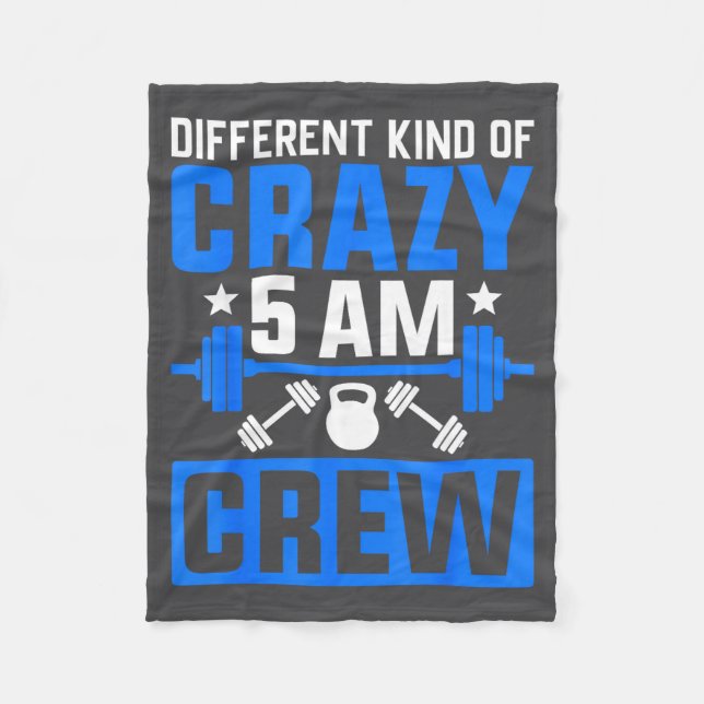 Cobertor De Velo Workout Squad 5am Crew Funny Gym Quote  (Frente)