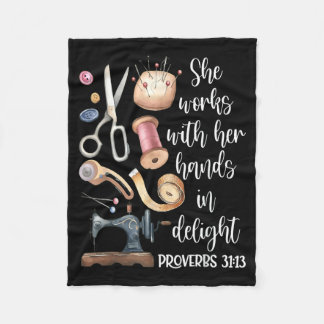 Cobertor De Velo Works with Hands in Delight Sewing Christian Art
