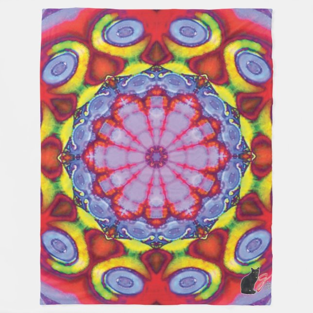 Cobertor De Velo Wowzer Kaleidoscope Fleece Blanket (Frente)