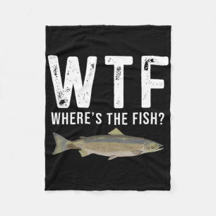 Cobertor De Velo Wtf Onde Está O Salmão De Peixe Engraçado Pescar M