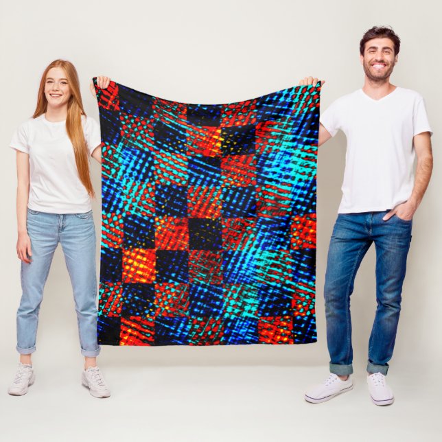 Cobertor De Velo Xº azul, laranja escuro, falso sujo (In Situ)