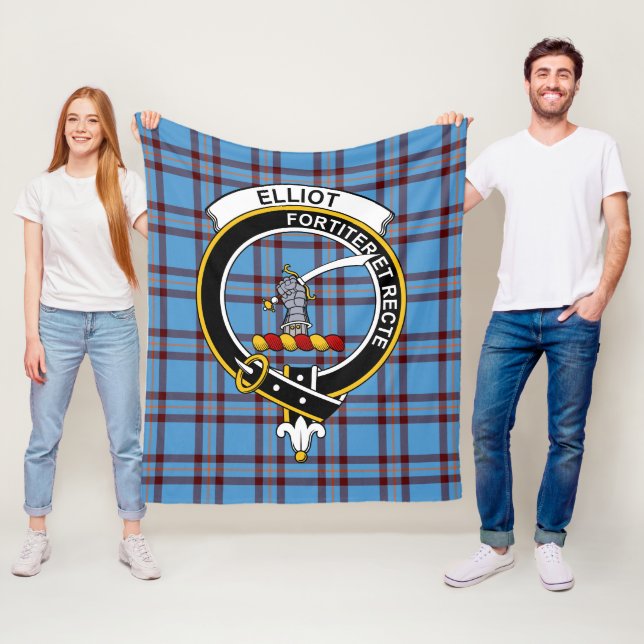 Cobertor De Velo Xadrez Antigo Clan Elliot Tartan (In Situ)