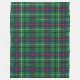 Cobertor De Velo Xadrez Clan Duncan Tartan Green Check