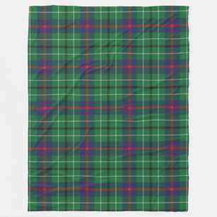 Cobertor De Velo Xadrez Clan Duncan Tartan Green Check