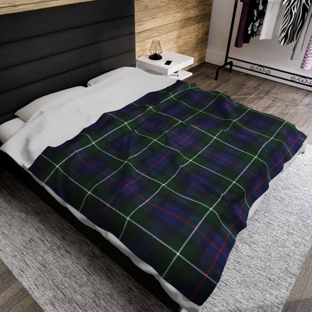Cobertor De Velo Xadrez Clan MacKenzie Tartan Green Purple Check (Plaid Rustic Green Purple MacKenzie Tartan Blanket)