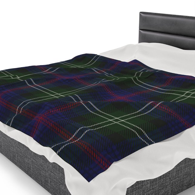 Cobertor De Velo Xadrez Clan Sutherland Tartan Green Purple Check (Plaid Sutherland Classic Large Tartan Fleece Blanket)