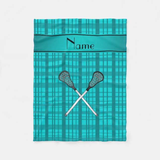 Cobertor De Velo Xadrez conhecida personalizada de turquesa do (Frente)