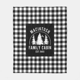 Cobertor De Velo Xadrez de Búfalo Negro Russo Personalizar Floresta