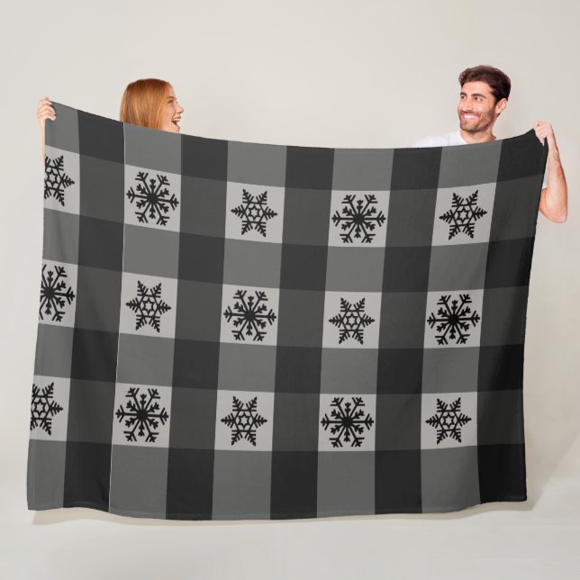 Cobertor De Velo Xadrez de Buffalo Flocos de Neve (In Situ)
