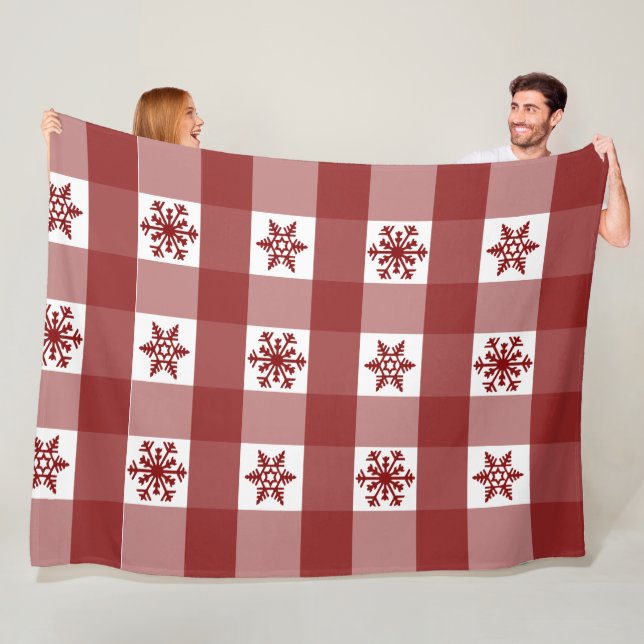 Cobertor De Velo Xadrez de Buffalo Flocos de Neve (In Situ)