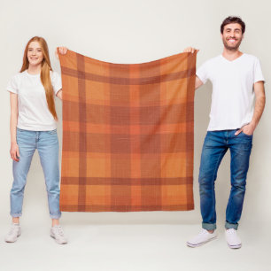 Cobertor De Velo Xadrez de outono Russo Laranja Tartan