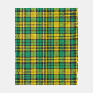 Cobertor De Velo Xadrez de Padrão de Tartan Verde Amarelo