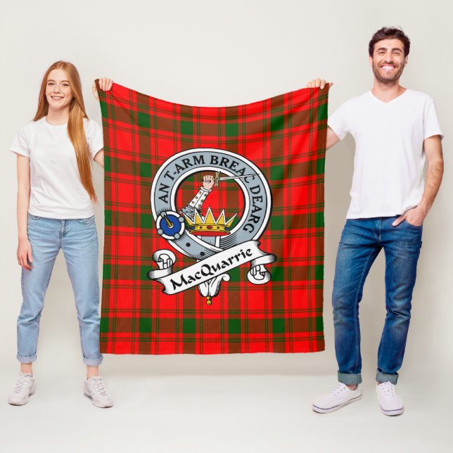 Cobertor De Velo Xadrez de Tartan do Emblema do Clã Moderno MacQuar (In Situ)