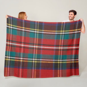 Cobertor De Velo Xadrez de Tartan Verde Amarelo Vermelho