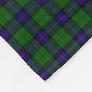 Cobertor De Velo Xadrez do verde azul do tartan do clã de Armstron