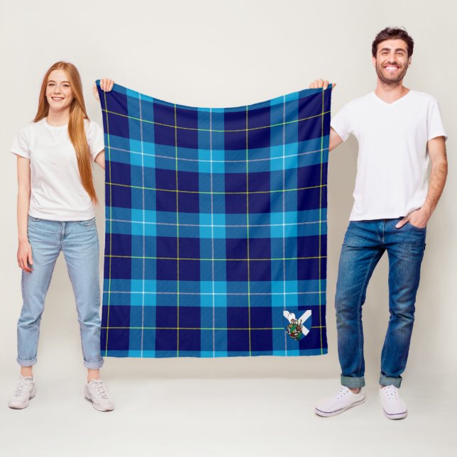 Cobertor De Velo Xadrez Escocês Azul Tartan Scotts McKerrell (In Situ)