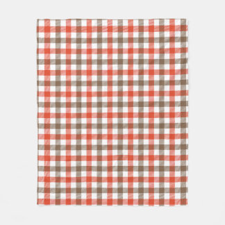 Cobertor De Velo Xadrez Escocês Vermelho e Marrom Vintage