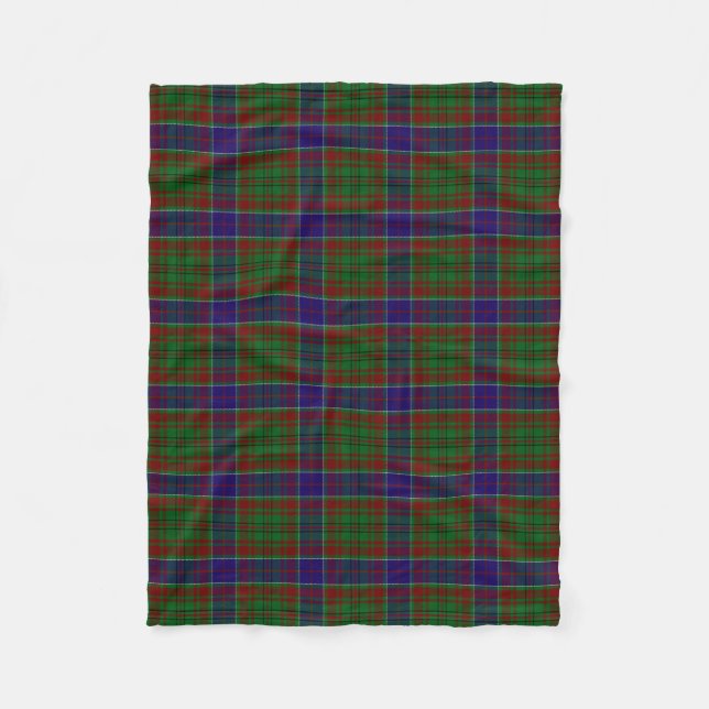 Cobertor De Velo Xadrez Escocesa Clan Adams Tartan (Frente)