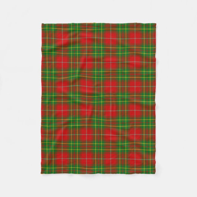 Cobertor De Velo Xadrez Escocesa Clan Burnett Tartan (Frente)