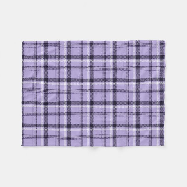 Cobertor De Velo xadrez gingham quadriculado padrão xadrez roxo (Frente (Horizontal))