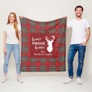 Cobertor De Velo Xadrez Natal Holiday Home Sweet MacBean Tartan