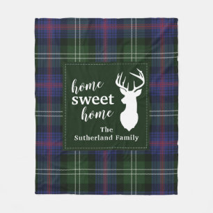 Cobertor De Velo Xadrez Personalizada Sweet Home Sutherland Tartan