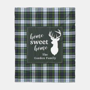 Cobertor De Velo Xadrez Personalizada, Sweet Home Tartan Clan Gordo