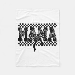 Cobertor De Velo Xadrez Retro Mamãe Coquette Laço Mamãe Floral Mari